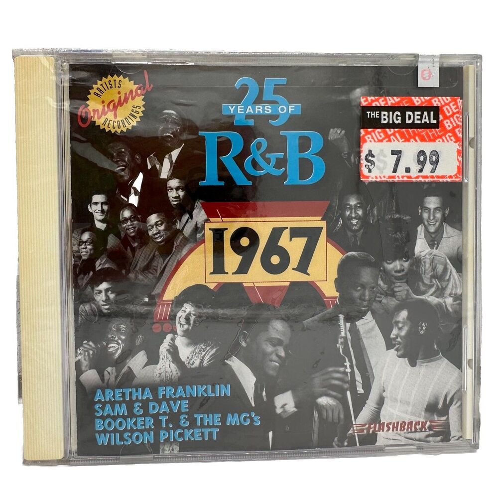 25 Years of R&B 1967 Audio Music CD Flashback Sealed Aretha Franklin Sam & Dave